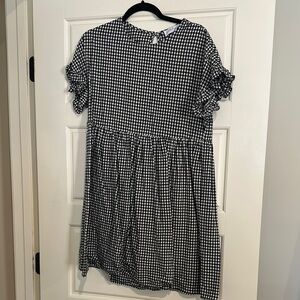 Petal and Pup Black and White Gingham Dress
